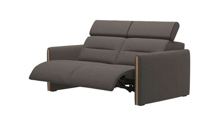Stressless Emily 2 Seater Power Sofa in Silva Dark Beige Fabric